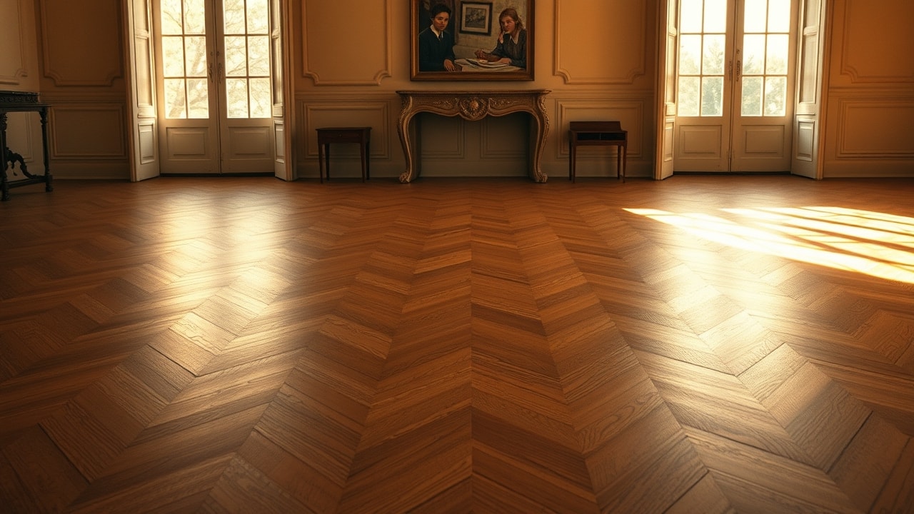 Parquet restauré et vitrifié